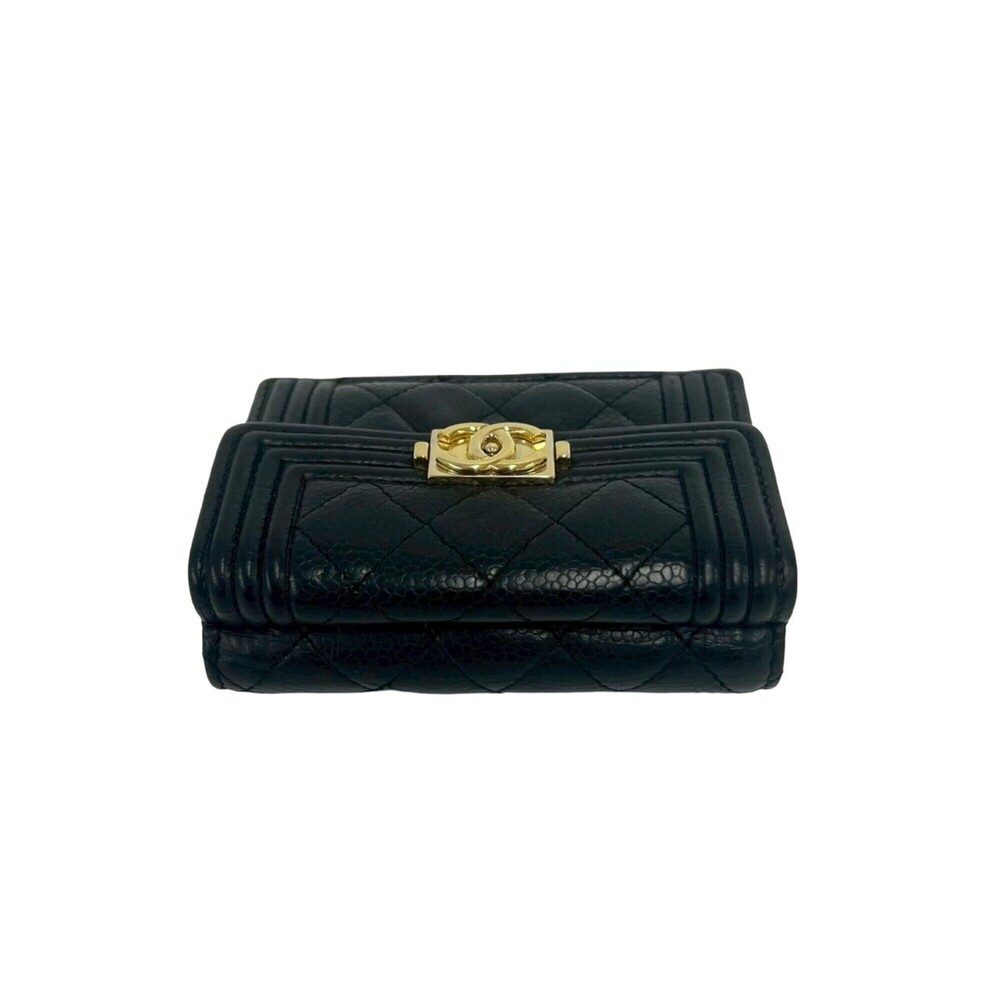 CHANEL Authentic Black Caviar Leather Wallet - Picture 3 of 10